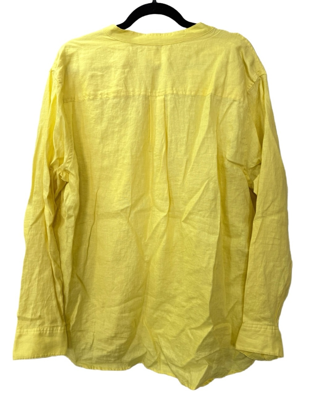 NWT GAP Linen Popover Pocket Shirt, Size XXL (20/22), Brilliant Yellow - Picture 4 of 6